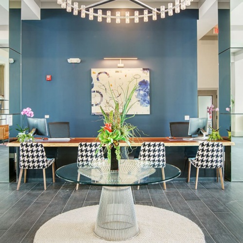 Leasing Desk leasing desk area with boutique decor and spacious areas